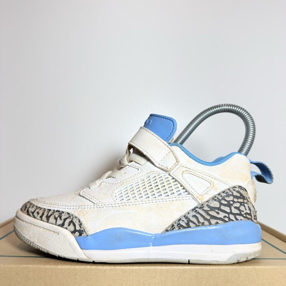 Nike Air Jordan Spizike Low White University Blue Elephant Print Toddler 13.5C